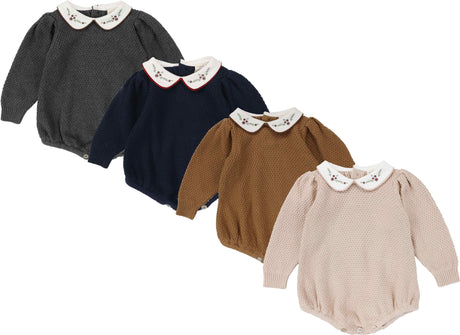 Analogie by Lil Legs Shabbos Collection Baby Toddler Girls Knit Romper