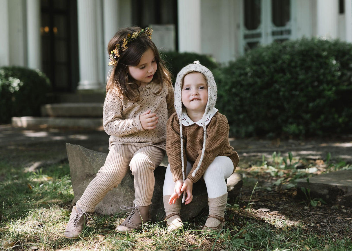 Analogie by Lil Legs Shabbos Collection Baby Toddler Girls Knit Romper