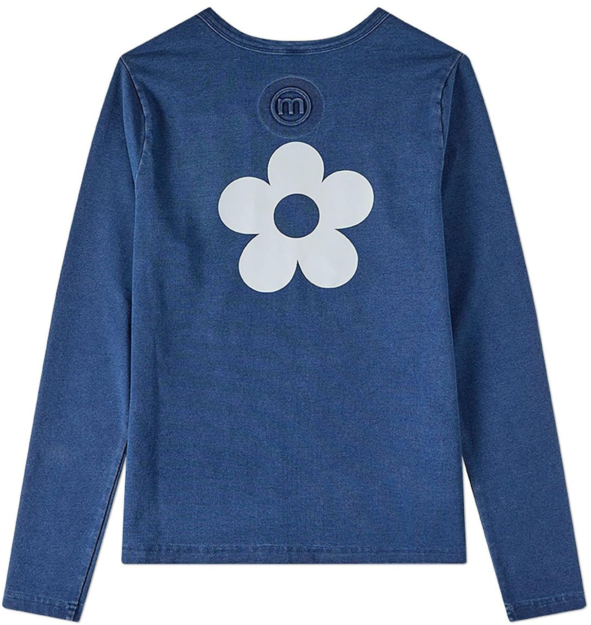 Memoi Girls Teens Denim Flower Long Sleeve T-shirt - MKC-126