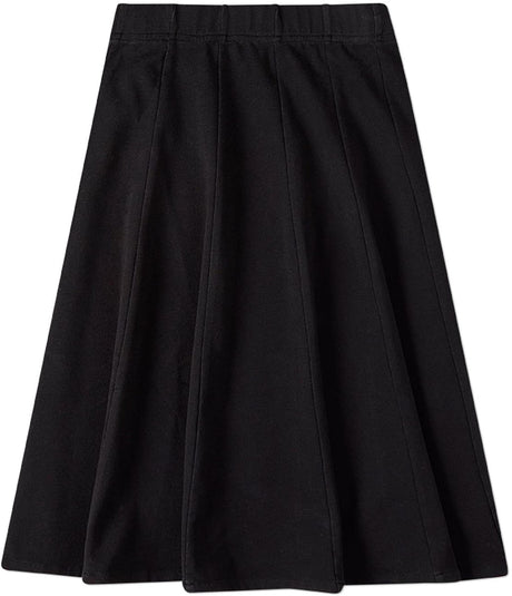 Memoi Girls Teens Pull On Flared Knee Length Denim Skirt - MKC-129