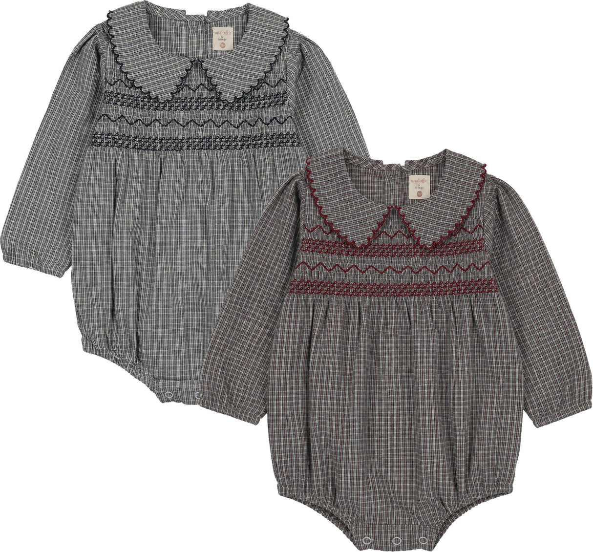 Analogie by Lil Legs Plaid Edition Collection Baby Girls Romper - AF26R608