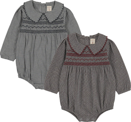 Analogie by Lil Legs Plaid Edition Collection Baby Girls Romper - AF26R608