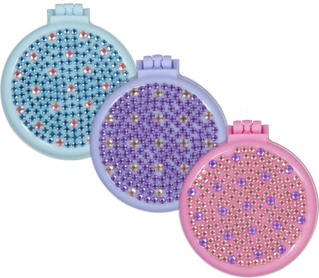 Expressions Scattered Rhinestones Pop Up Hair Brush - EXG9581