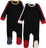 Purple Panda Baby Boys Girls Colorblock Cotton Footie - PJ-BX-261406