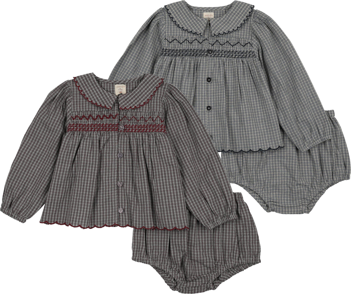 Analogie by Lil Legs Plaid Edition Collection Baby Toddler Girls Outfit Set - AF26TP501