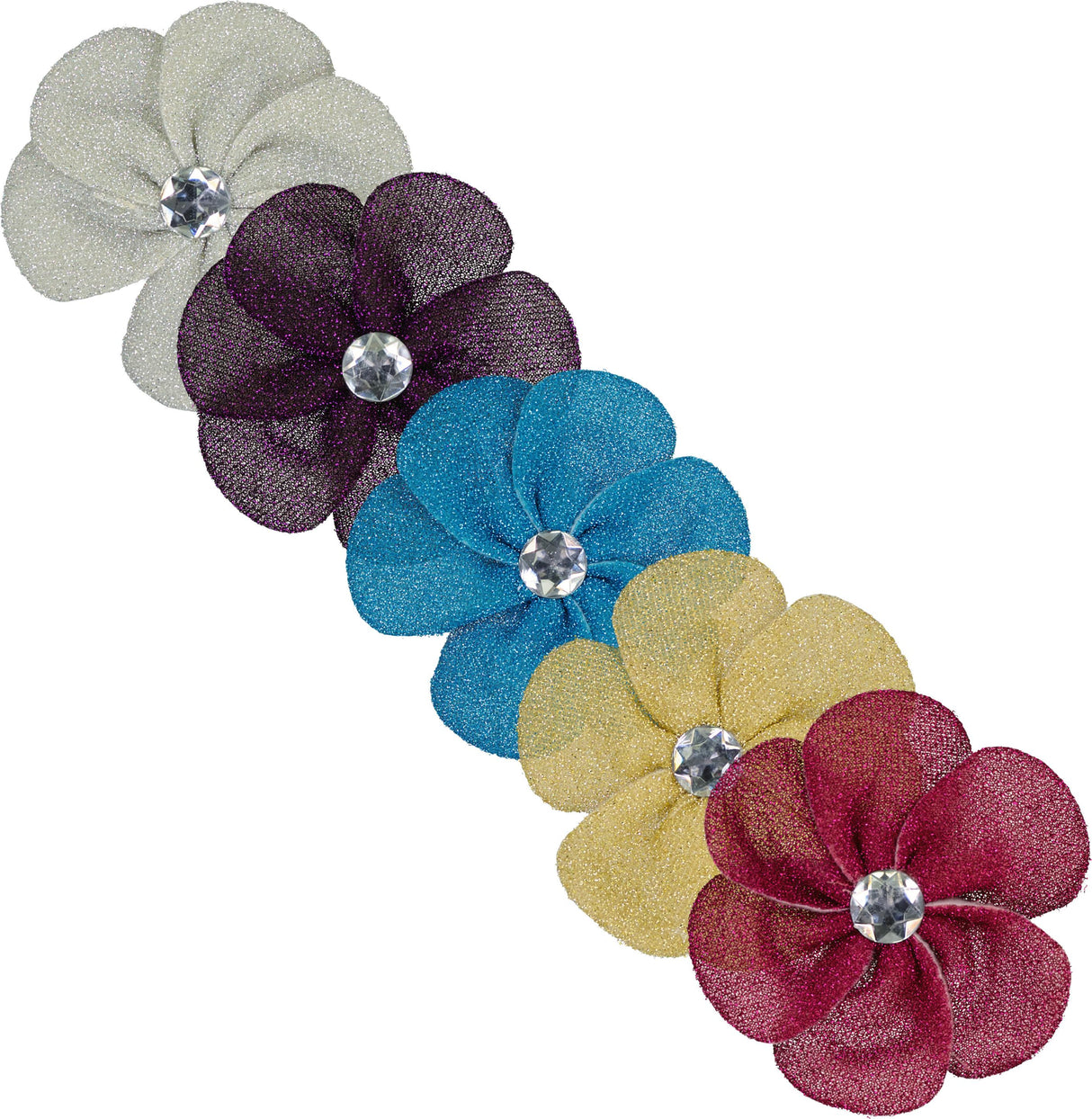 Expressions Girls Lurex Flower Hair Clip - EXJ1221