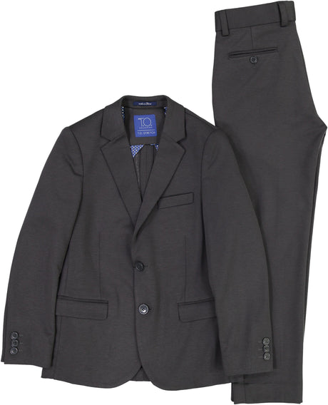 T.O. Collection Boys Charcoal Soho Stretch Suit Separates - 9131-3