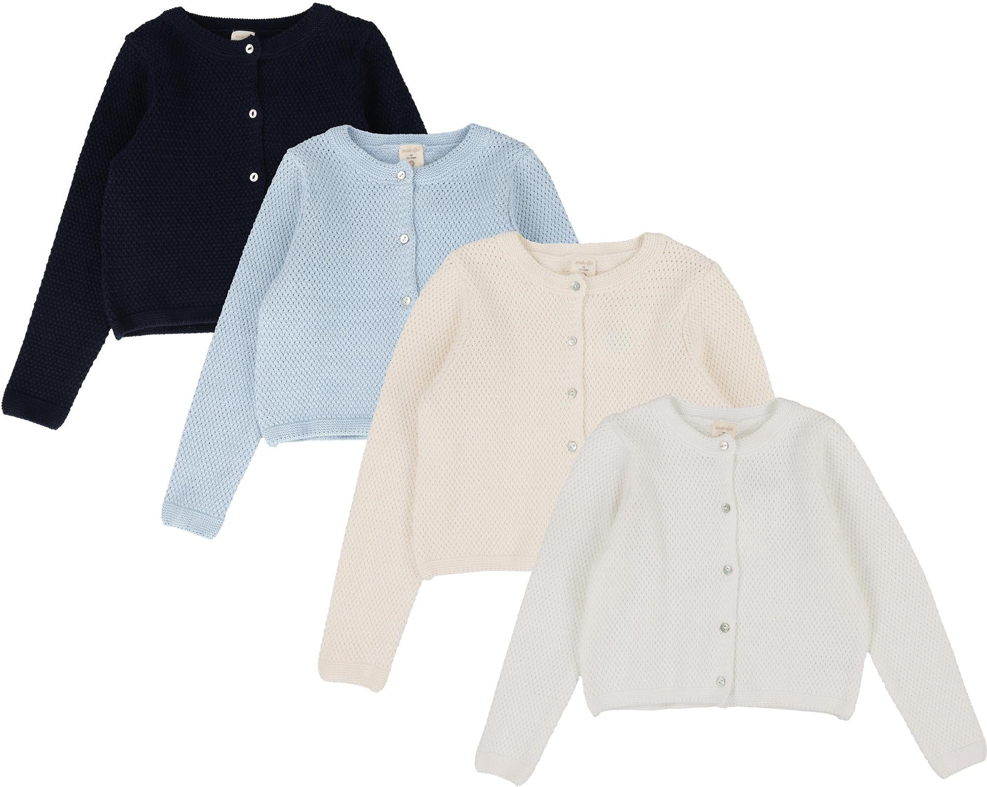 【a little bit me】Classic Knit Cardigan knitting-kit-petite-wool-kobe-