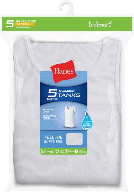 Hanes Boys EcoSmart® Tank Undershirts 5 Pack - BRLTA5