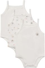 MiniMoi by Memoi Baby Girls Ditsy Floral Sleeveless Bodysuit 3 Pack - MKU2030