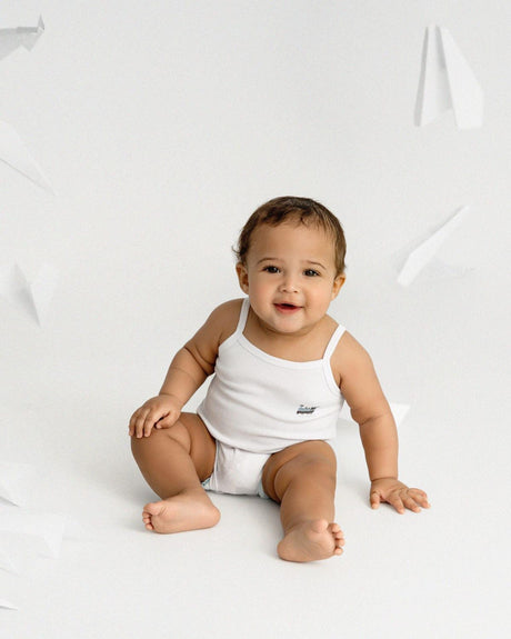 MiniMoi by Memoi Baby Boys Ribbed On The Move Sleeveless Bodysuit 3 Pack - MKU2060