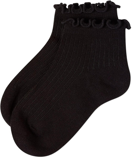 Memoi Girls Ruffle Mid-Cut Crew Socks 3 Pack - MK-559