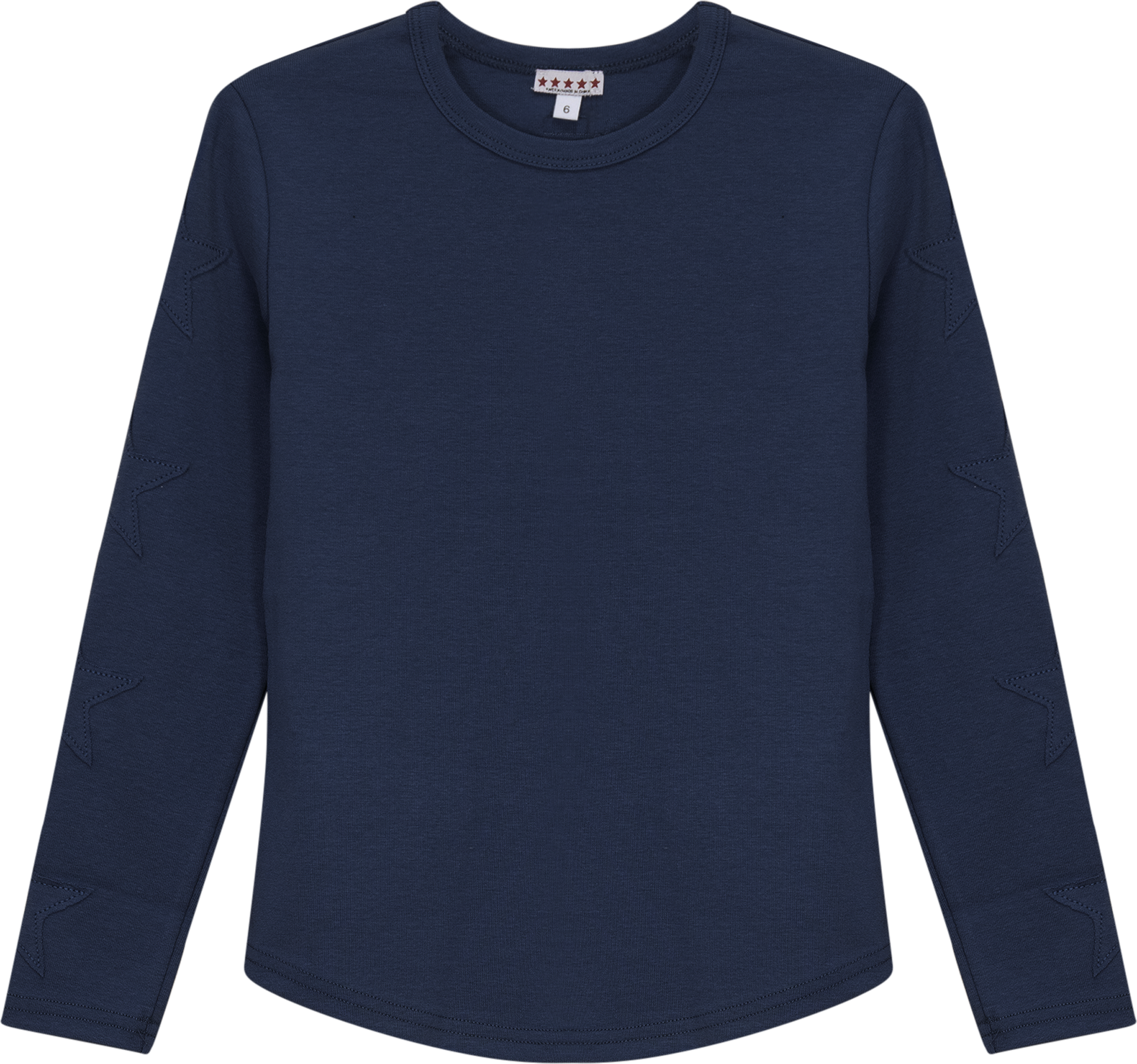 5 Stars Girls Ribbed Star Long Sleeve T-shirt - SB5CP7192T