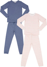 MOCHA Boys Girls Ribbed V-neck Cotton Pajamas - SB3CP4782E