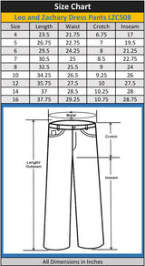 Leo & Zachary Boys Adjustable Waist Slim Fit Dress Pants - LZ-504/508