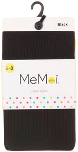 Memoi Girls Opaque Fine Ribbed Nylon Tights - MK-214