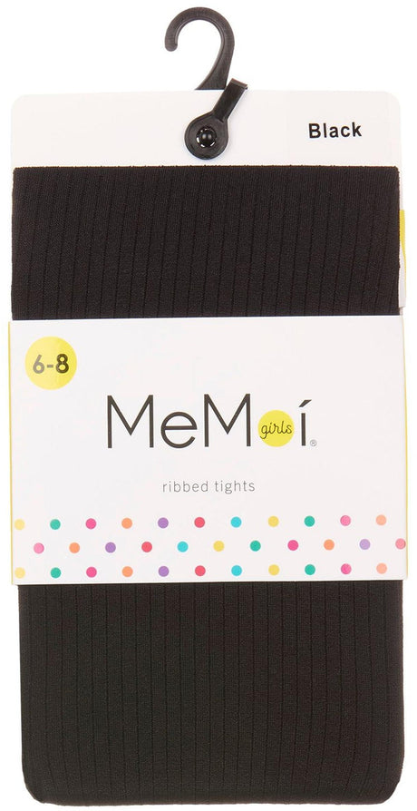 Memoi Girls Opaque Fine Ribbed Nylon Tights - MK-214