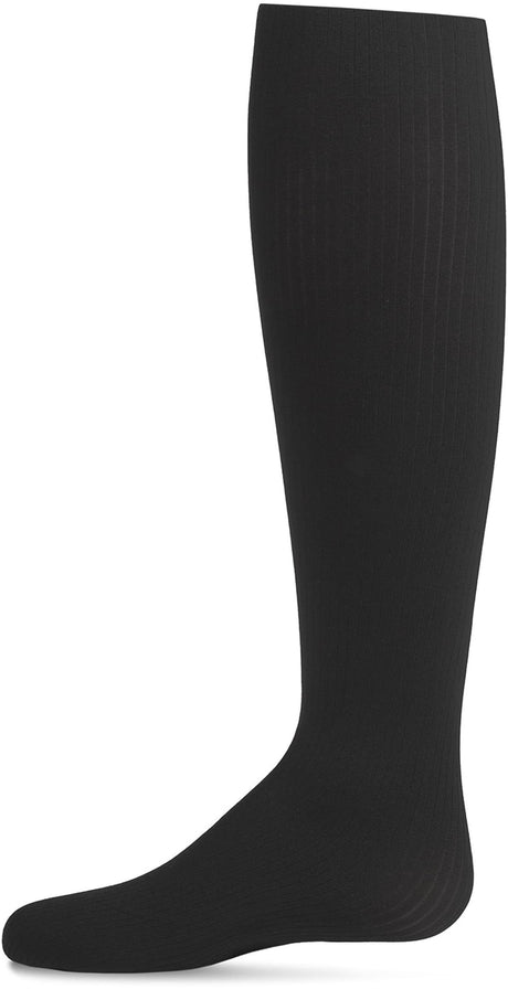 Memoi Girls Opaque Fine Ribbed Nylon Tights - MK-214