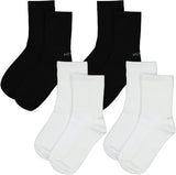 Memoi Womens Thin Ribbed Crew Socks 2 Pack - MO-612