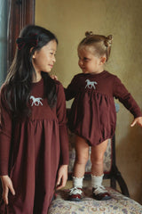 Puddles Girls Jacquard Horse Dress - WB6CY3064D