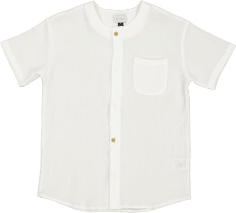 Klai Boys Short Sleeve Crinkle Dress Shirt - TD33141
