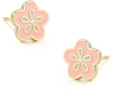 Tiny Gem Girls Pink Flower Earring - TG4008