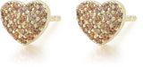 Tiny Gem Girls Champagne Heart Earring - TG4005