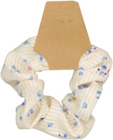Keshet Wide Rib Floral Scrunchy - S2604