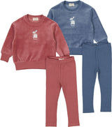 Bondoux Bebe Baby Boys Girls Sweet Bunny Velour Outfit - W26-333TP