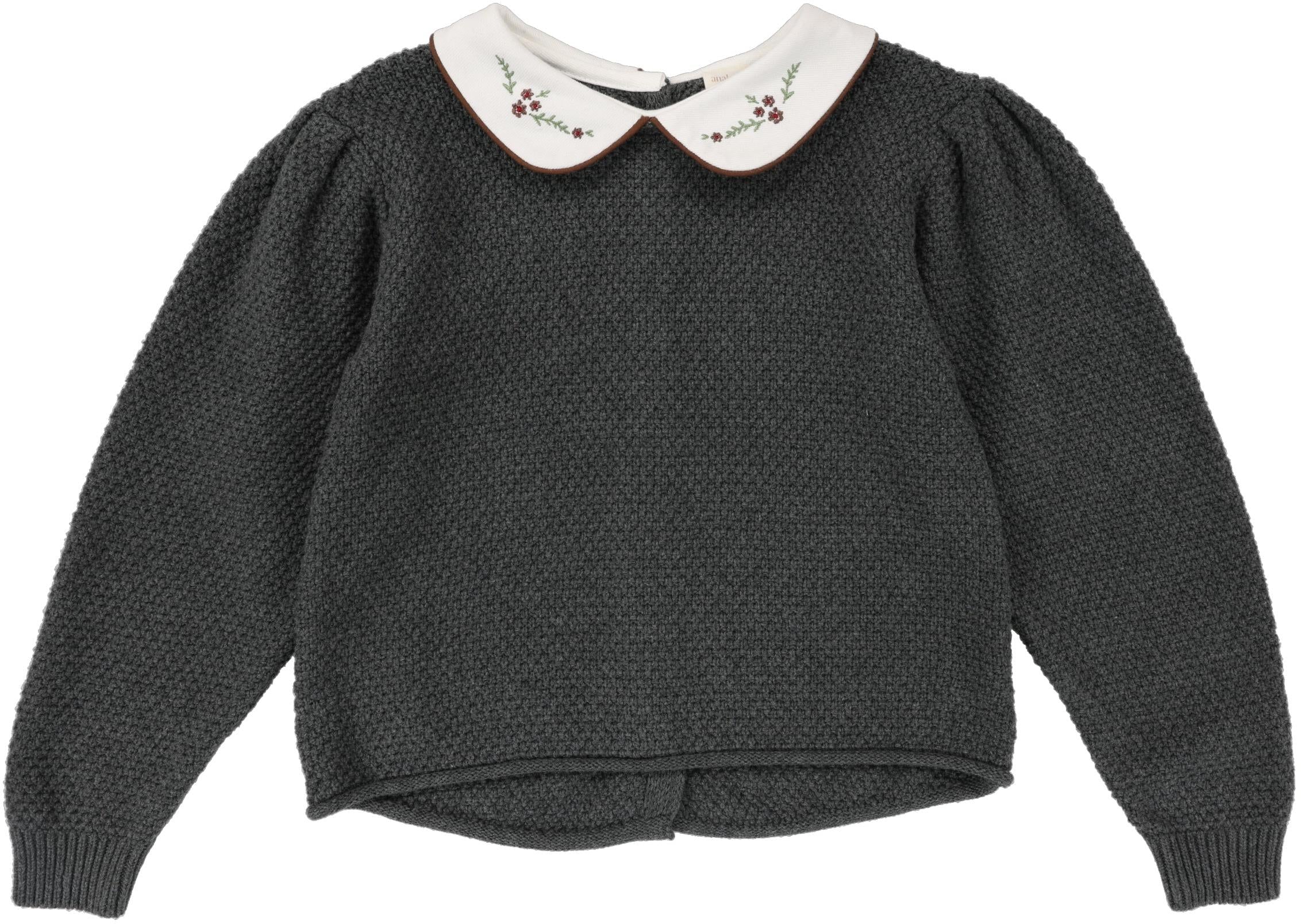 Lil Legs Peter Pan Knit Sweater - Grey Lil Legs Peter Pan Knit Sweater - Grey