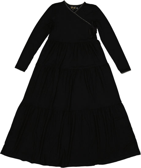Seal Girls Faux Wrap Tiered Robe - SB4CY2353D