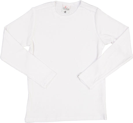 LandsKID Boys Girls Unisex Long Sleeve Ribbed Modal T-shirt - LK5