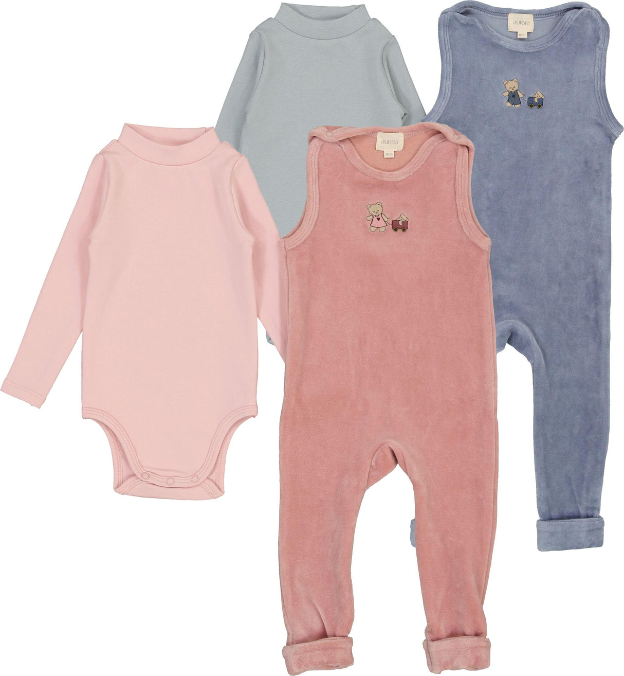 Aurora Baby Boys Girls Embroidered Bear Outfit - AAW26-0097-0099