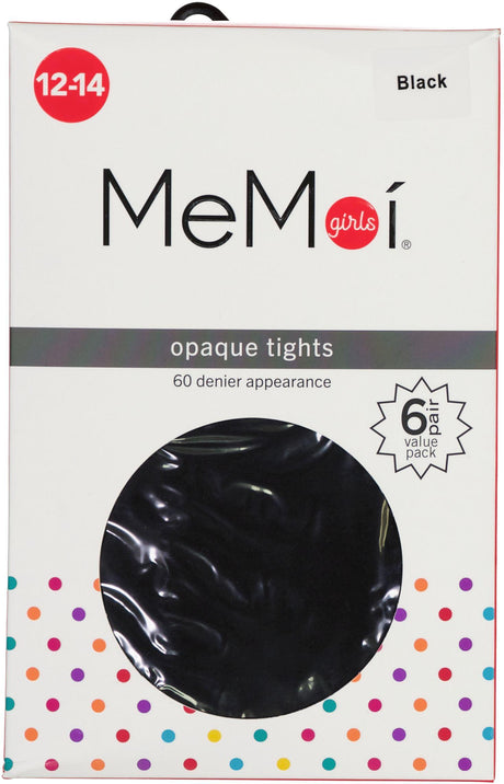 Memoi Girls Winter Opaque Tights 6 Pack - MK-2086