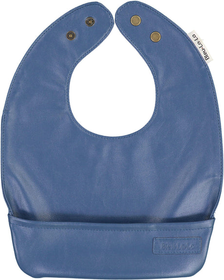 Bleu La La Vegan Leather Bib - Solid