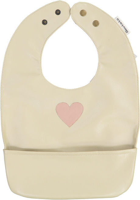 Bleu La La Vegan Leather Bib - Heart