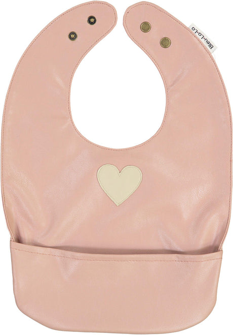 Bleu La La Vegan Leather Bib - Heart