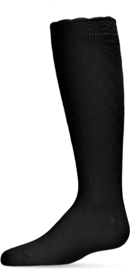 Memoi Girls Double Diamond Knee Socks - MKF-2000