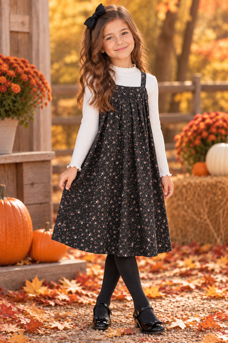 Phil and Phoebe Girls Floral Print Jumper - C-28896