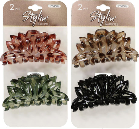 Stylin' Large Fancy Claw Hair Clip 2 Pack - 18385