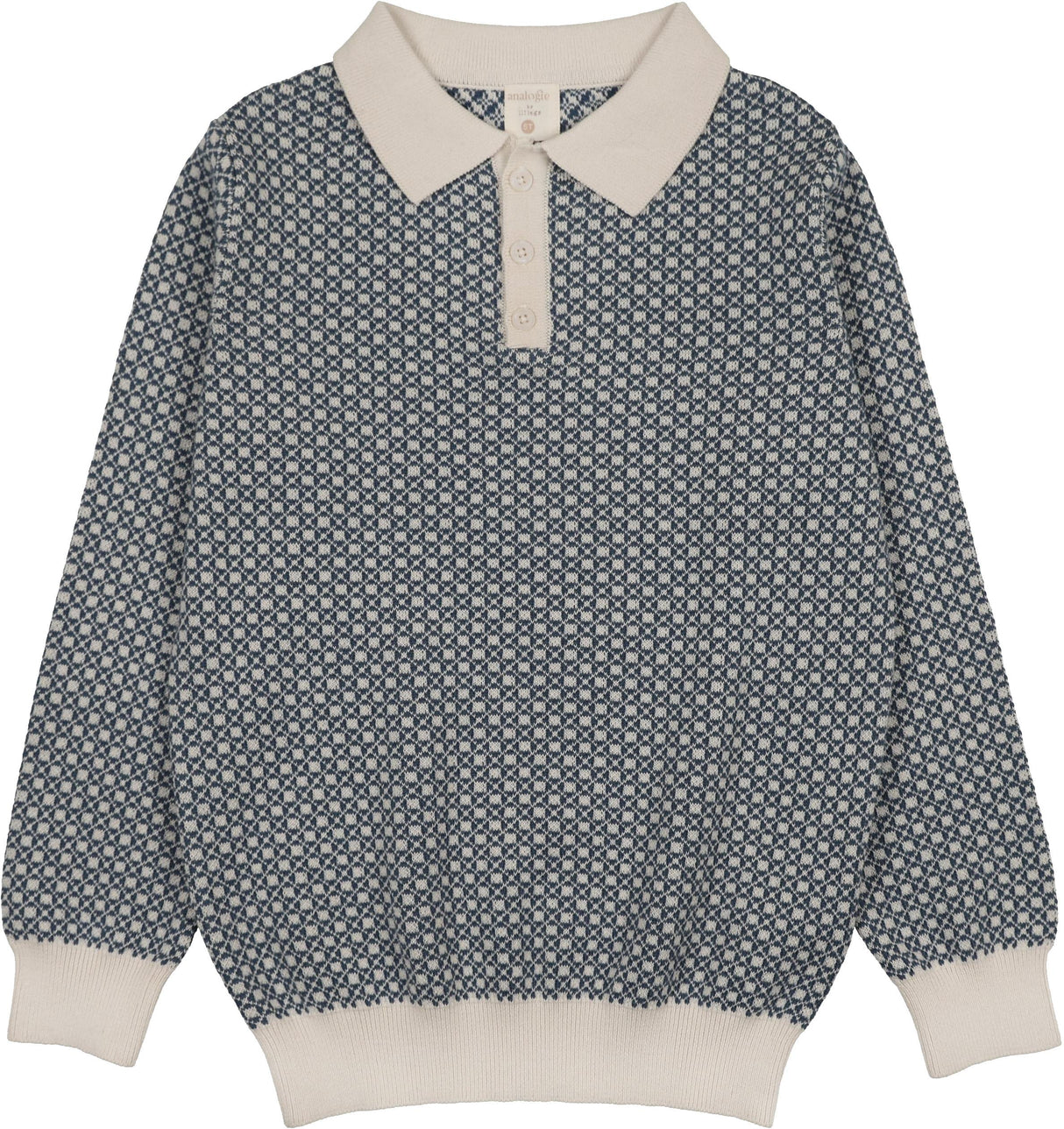 Dried Blue/Cream Print