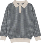 Dried Blue/Cream Print