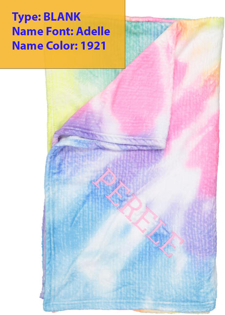 Top Trenz Tie Dye Fuzzy Throw Blanket - BLANK