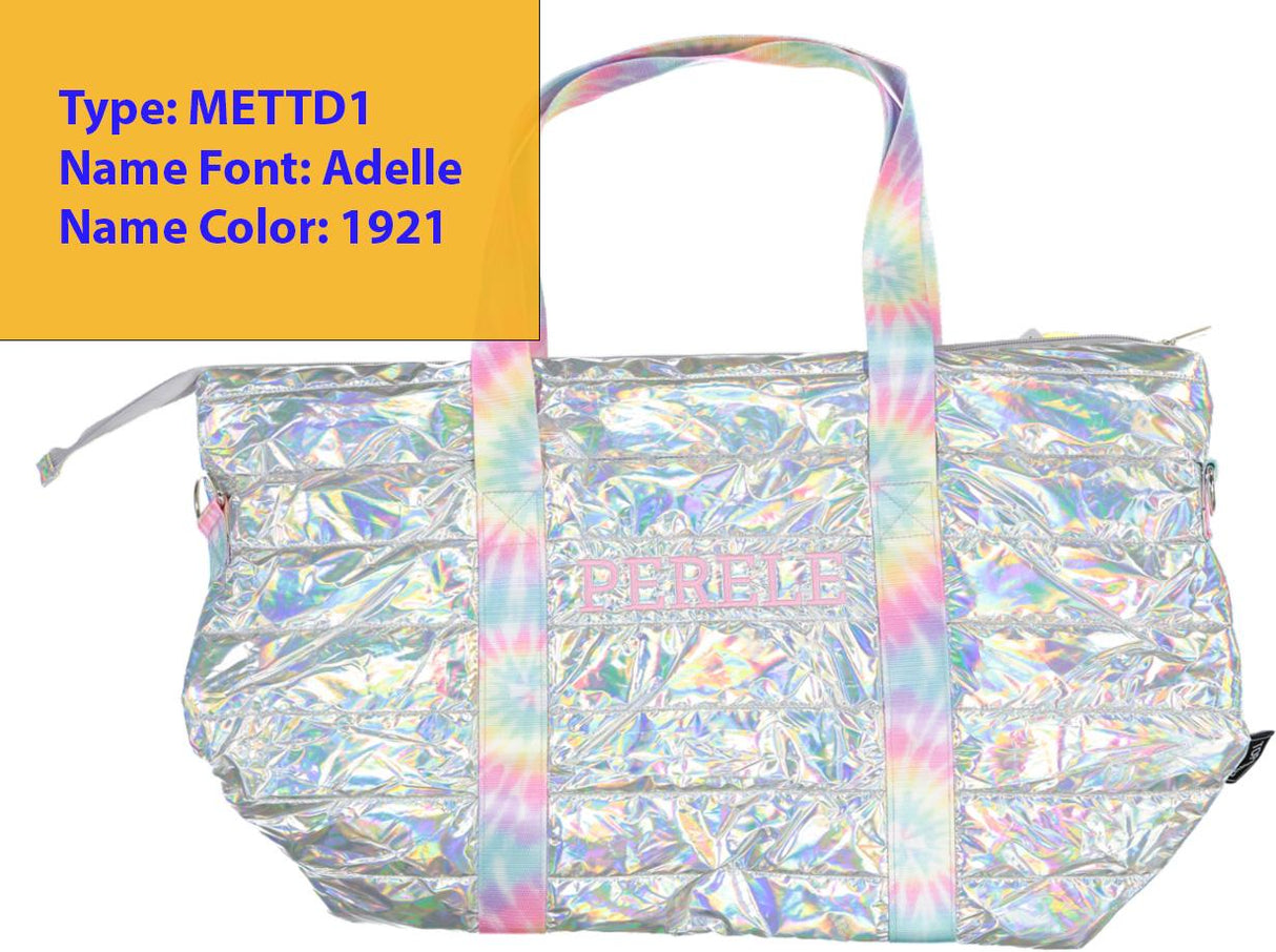 Top Trenz Tie Dye Strap Puffer Tote Bag - METTD1