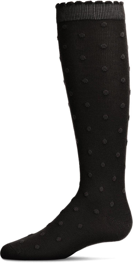 Memoi Girls Swiss Dot Knee Socks - MKF-2005