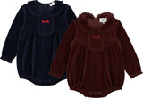Jolie Capri Baby Girls Velvet Bubble Romper - WB6CY3150B