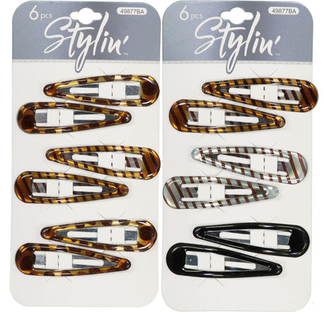 Stylin' Large Contour Snap Clips 6 Pack - 49877