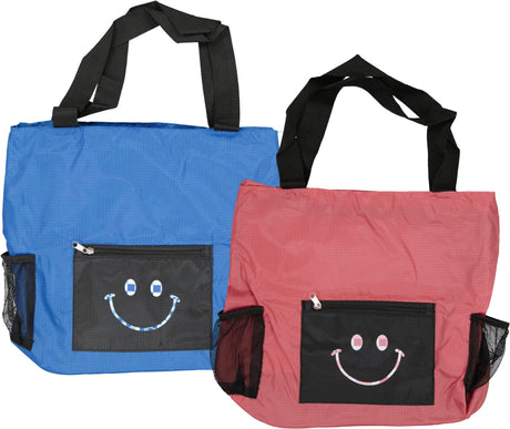 Abstract Checkered Smiley Tote Bag - HB2-C