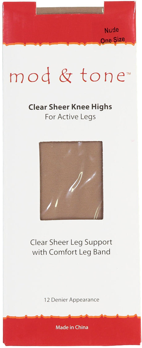Mod & Tone Womens Clear Sheer Knee High - 1520