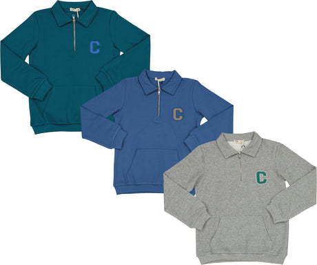 Crew Kids Boys Long Sleeve Varsity Polo Shirt - AL3056